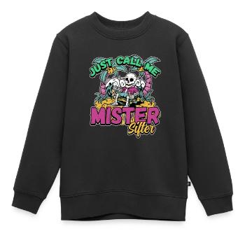 Fossil Tooth Collector Design for a Shark Fossil - Kinder Premium Organic Sweatshirt - Schwarz - Vorne - AI Model Kid Female (0cm)