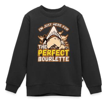 Fossil Tooth Collector Design for a Shark Fossil - Kinder Premium Organic Sweatshirt - Schwarz - Vorne - AI Model Kid Female (0cm)