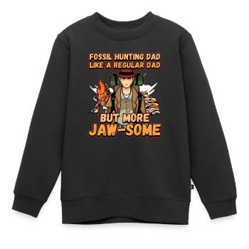 Fossil Tooth Collector Design for a Shark Fossil - Kinder Premium Organic Sweatshirt - Schwarz - Vorne - AI Model Kid Female (0cm)
