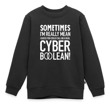 Cyber Security Professional Expert Hacker Cyber - Kinder Premium Organic Sweatshirt - Schwarz - Vorne - AI Model Kid Female (0cm)