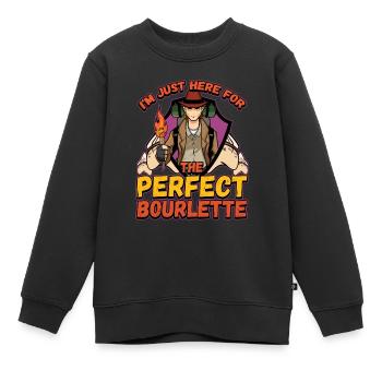 Fossil Tooth Collector Design for a Shark Fossil - Kinder Premium Organic Sweatshirt - Schwarz - Vorne - AI Model Kid Female (0cm)