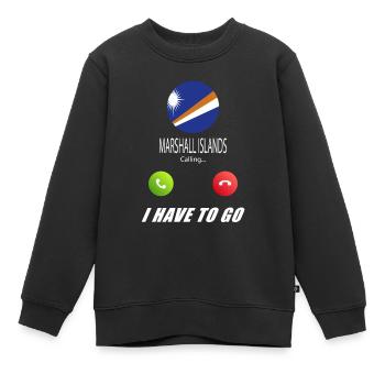 Les Îles Marshall appellent aux drapeaux Lusiger en disant - Sweat Premium enfant bio - noir - Devant - AI Model Kid Female (0cm)