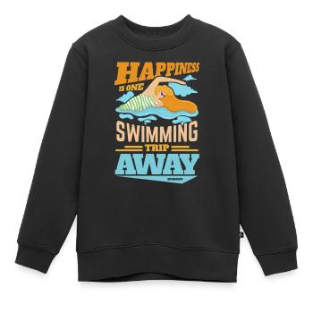 Schwimmen Bademeister Schwimmkurs Freibad Geschenk - Kinder Premium Organic Sweatshirt - Schwarz - Vorne - AI Model Kid Female (0cm)