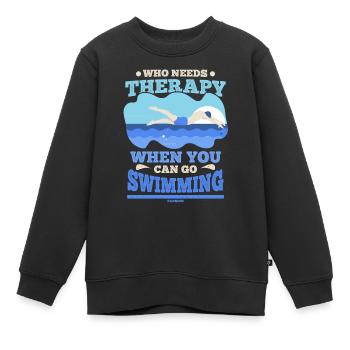 Nager - Sweat Premium enfant bio - noir - Devant - AI Model Kid Female (0cm)