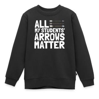 Tir à l’arc Flèche Tir à l’arc Tir à l’arc - Sweat Premium enfant bio - noir - Devant - AI Model Kid Female (0cm)