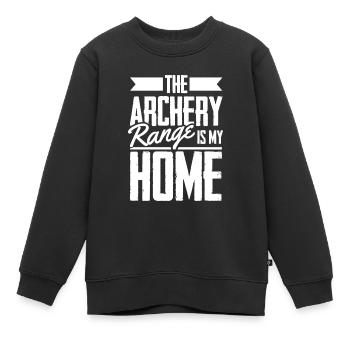 Tir à l’arc Flèche Tir à l’arc Tir à l’arc - Sweat Premium enfant bio - noir - Devant - AI Model Kid Female (0cm)