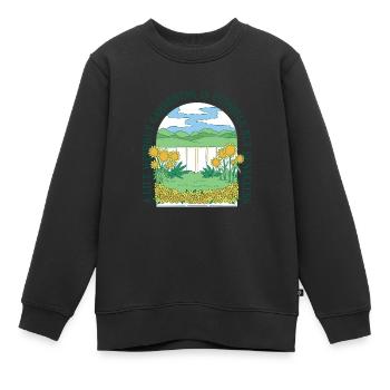 Garten Obstgarten Geschenk Gärtner Hobbygärtner - Kinder Premium Organic Sweatshirt - Schwarz - Vorne - AI Model Kid Female (0cm)