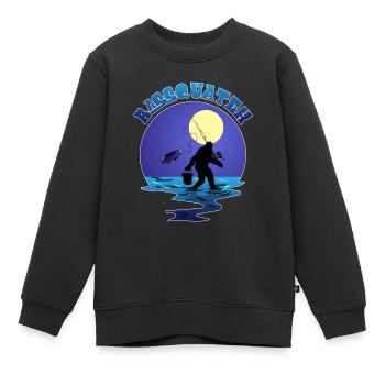 Angeln Bigfoot Pun Bassquatch Sasquatch Lover Ang - Kinder Premium Organic Sweatshirt - Schwarz - Vorne - AI Model Kid Female (0cm)