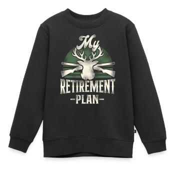 Chasseur de cerfs à la retraite - Sweat Premium enfant bio - noir - Devant - AI Model Kid Female (0cm)