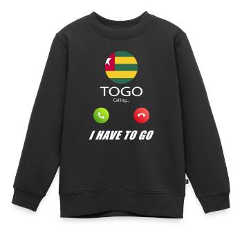 Le Togo appelle les drapeaux Lusiger en disant - Sweat Premium enfant bio - noir - Devant - AI Model Kid Female (0cm)