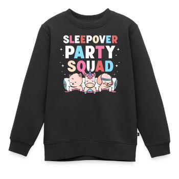 Sleepover Party Troupe Nuitée - Sweat Premium enfant bio - noir - Devant - AI Model Kid Female (0cm)