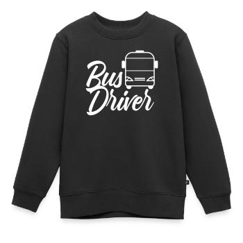 Busfahrer Reisebus Busfahren - Kinder Premium Organic Sweatshirt - Schwarz - Vorne - AI Model Kid Female (0cm)