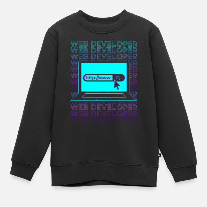 Développeur Web Développement Web Retro - Sweat Premium enfant bio - noir