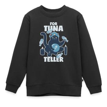 Fortune Teller Cat avec thon: Fortunateller - Sweat Premium enfant bio - noir - Devant - AI Model Kid Female (0cm)