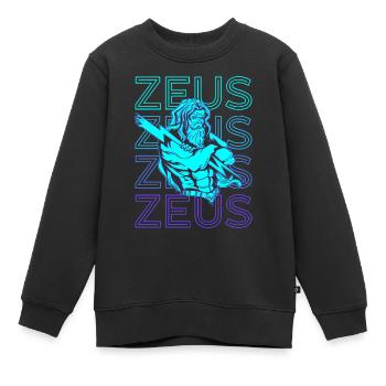 Zeus Griechischer Gott Griechische Mythologie Anti - Kinder Premium Organic Sweatshirt - Schwarz - Vorne - AI Model Kid Female (0cm)