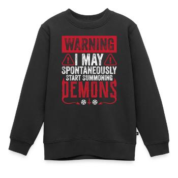 Drôle de culte occulte - Sweat Premium enfant bio - noir - Devant - AI Model Kid Female (0cm)