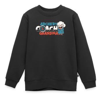 Tir à l’arc Flèche Tir à l’arc Tir à l’arc - Sweat Premium enfant bio - noir - Devant - AI Model Kid Female (0cm)