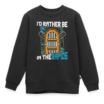 Rafting Wildwasser Kanu Kajak - Kinder Premium Organic Sweatshirt - Schwarz - Vorne - AI Model Kid Female (0cm)