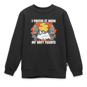 Rafting Wildwasser Kanu Kajak - Kinder Premium Organic Sweatshirt - Schwarz - Vorne - AI Model Kid Female (0cm)