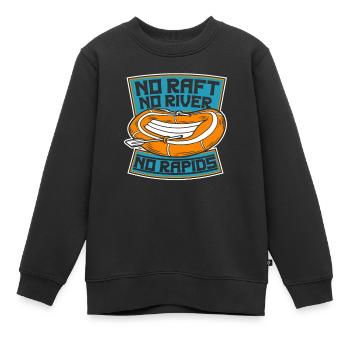 Rafting Wildwasser Kanu Kajak - Kinder Premium Organic Sweatshirt - Schwarz - Vorne - AI Model Kid Female (0cm)