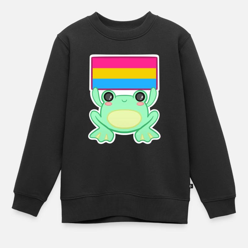 Froggy Pfanne - Kinder Premium Organic Sweatshirt - Schwarz