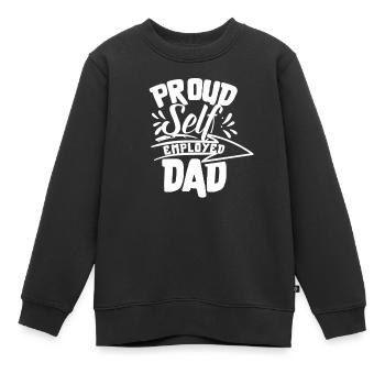 Fier Père travailleur autonome Travailleur autonome - Sweat Premium enfant bio - noir - Devant - AI Model Kid Female (0cm)