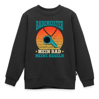 Rettungsschwimmer Bademeister - Kinder Premium Organic Sweatshirt - Schwarz - Vorne - AI Model Kid Female (0cm)