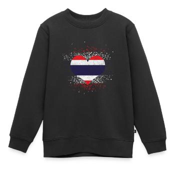 Thailand - Kinder Premium Organic Sweatshirt - Schwarz - Vorne - AI Model Kid Female (0cm)