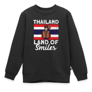 Thailand - Kinder Premium Organic Sweatshirt - Schwarz - Vorne - AI Model Kid Female (0cm)