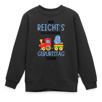 8. Geburtstag Geburtstagsgeschenk mit Eisenbahn - Kinder Premium Organic Sweatshirt - Schwarz - Vorne - AI Model Kid Female (0cm)