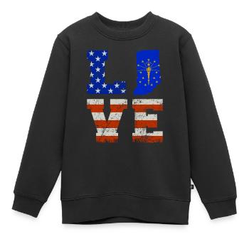 Cher cadeau de l’Indiana - Sweat Premium enfant bio - noir - Devant - AI Model Kid Female (0cm)