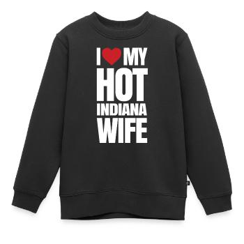 Cher cadeau de femme de l’Indiana - Sweat Premium enfant bio - noir - Devant - AI Model Kid Female (0cm)