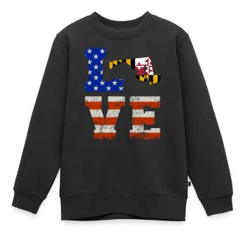 Cher cadeau maryland - Sweat Premium enfant bio - noir - Devant - AI Model Kid Female (0cm)