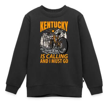 Kentucky Travels Geschenk - Kinder Premium Organic Sweatshirt - Schwarz - Vorne - AI Model Kid Female (0cm)