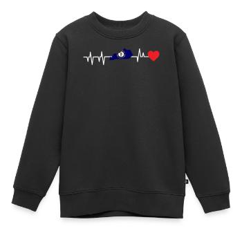 Kentucky herzschlag geschenk - Kinder Premium Organic Sweatshirt - Schwarz - Vorne - AI Model Kid Female (0cm)