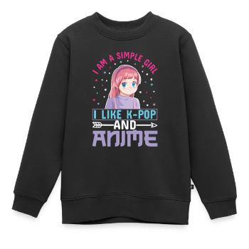 K-pop Coréen Musique Pop Cadeau Corée Musique - Sweat Premium enfant bio - noir - Devant - AI Model Kid Female (0cm)