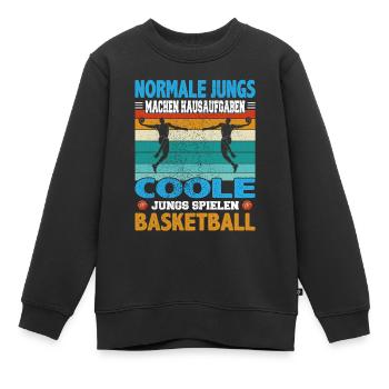 Basketball Dunking Spieler Korbleger Spruch - Kinder Premium Organic Sweatshirt - Schwarz - Vorne - AI Model Kid Female (0cm)
