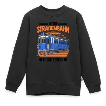 Meine Straßenbahn Meine Regeln Tram S-Bahn - Kinder Premium Organic Sweatshirt - Schwarz - Vorne - AI Model Kid Female (0cm)