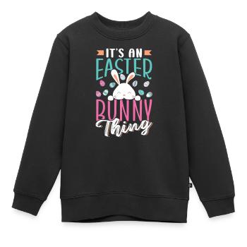 Es Ist Eine Osterhasensache Ostern Osterfest - Kinder Premium Organic Sweatshirt - Schwarz - Vorne - AI Model Kid Female (0cm)