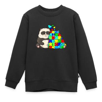 Autismus Geschenk Autist Asperger ADHS Autism - Kinder Premium Organic Sweatshirt - Schwarz - Vorne - AI Model Kid Female (0cm)
