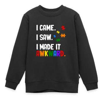 Autismus - Kinder Premium Organic Sweatshirt - Schwarz - Vorne - AI Model Kid Female (0cm)