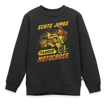 Motocross Enduro Offroad Dirt Bike Superbike Motor - Kinder Premium Organic Sweatshirt - Schwarz - Vorne - AI Model Kid Female (0cm)