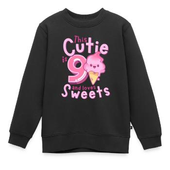 9. Geburtstag Kawaii Eis Geschenkidee für Mädchen - Kinder Premium Organic Sweatshirt - Schwarz - Vorne - AI Model Kid Female (0cm)