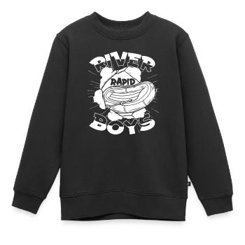 Rafting Wildwasser Kanu Kajak - Kinder Premium Organic Sweatshirt - Schwarz - Vorne - AI Model Kid Female (0cm)