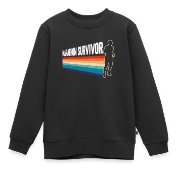 Marathon Survivor - Coureur de marathon - Sweat Premium enfant bio - noir - Devant - AI Model Kid Female (0cm)