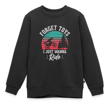 Dirt Bike - Kinder Premium Organic Sweatshirt - Schwarz - Vorne - AI Model Kid Female (0cm)