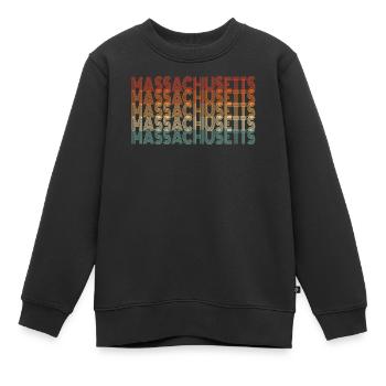 Besuch In Massachusetts Geschenk - Kinder Premium Organic Sweatshirt - Schwarz - Vorne - AI Model Kid Female (0cm)