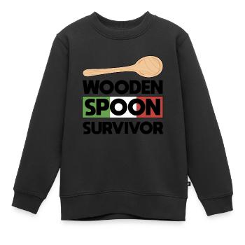 Wooden Spoon Survivor - Kinder Premium Organic Sweatshirt - Schwarz - Vorne - AI Model Kid Female (0cm)