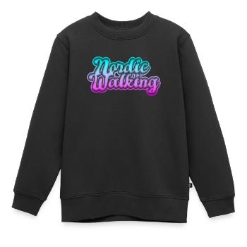 Nordic Walking - Kinder Premium Organic Sweatshirt - Schwarz - Vorne - AI Model Kid Female (0cm)