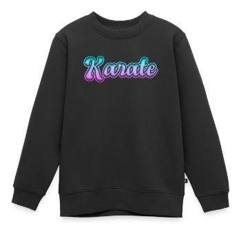 Karate - Kinder Premium Organic Sweatshirt - Schwarz - Vorne - AI Model Kid Female (0cm)